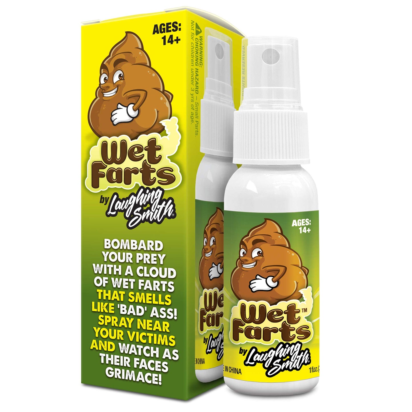 Laughing Smith Wet Farts Potent Stink Spray - Extra Strong Non-Toxic Prank - Model LS-WF - Hilarious Gag Gift for All Ages