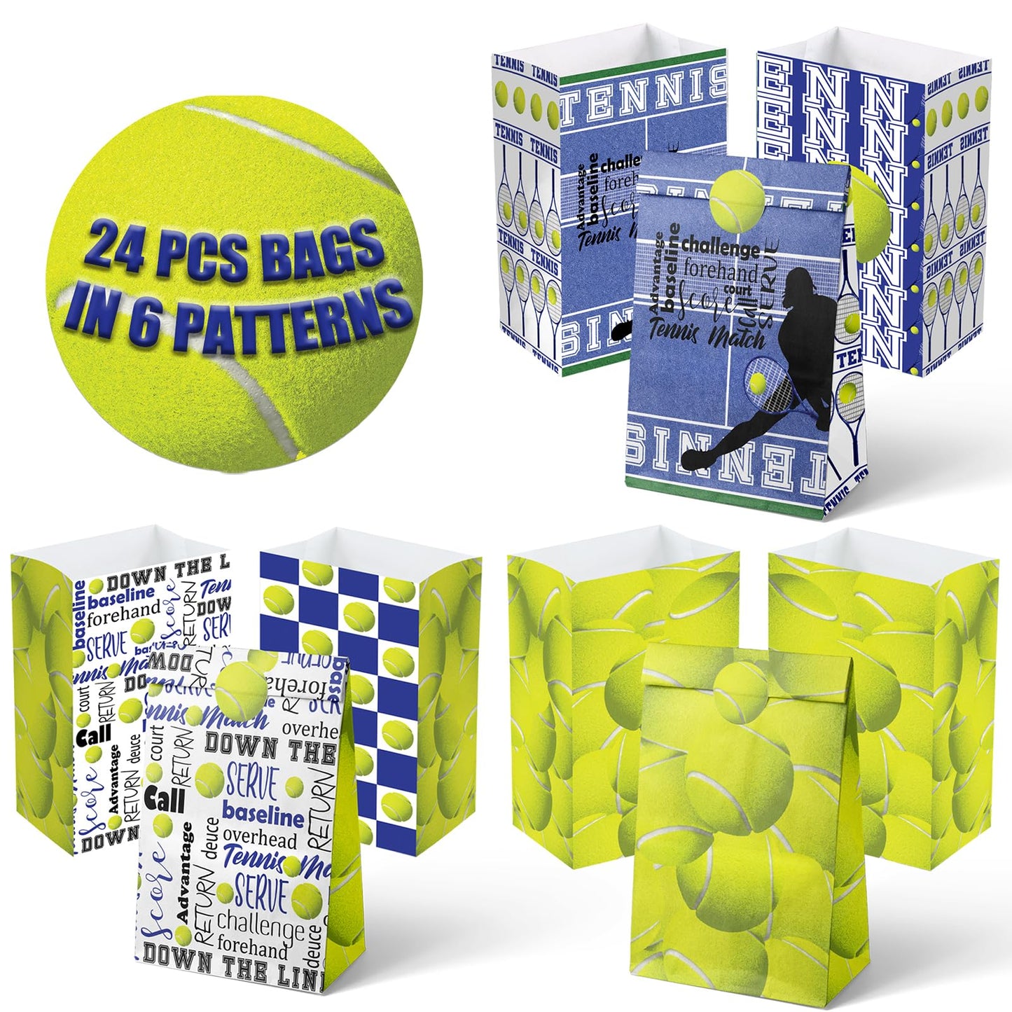 Outego 24 Tennis Party Favor Bags Tennis Goodie Bags Tennis Party Favors For Kids Tennis Birthday Party Supplies