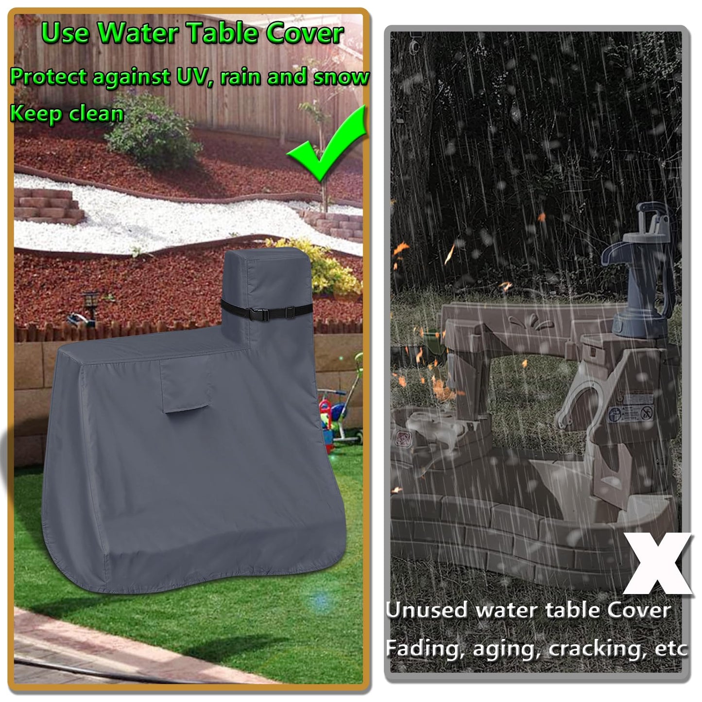 Kids Water Table Cover For Step2 Pump & Splash Discovery Pond Water Table, Outdoor Uv, Fade-Resistant, Wind And Dust Protection