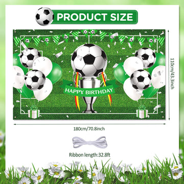Soccer Birthday Party Decorations Soccer Happy Birthday Banner For Boys Teens Large Sport Themed Birthday Banner For Soccer Football Birthday Anniversary Holiday Party Supplies