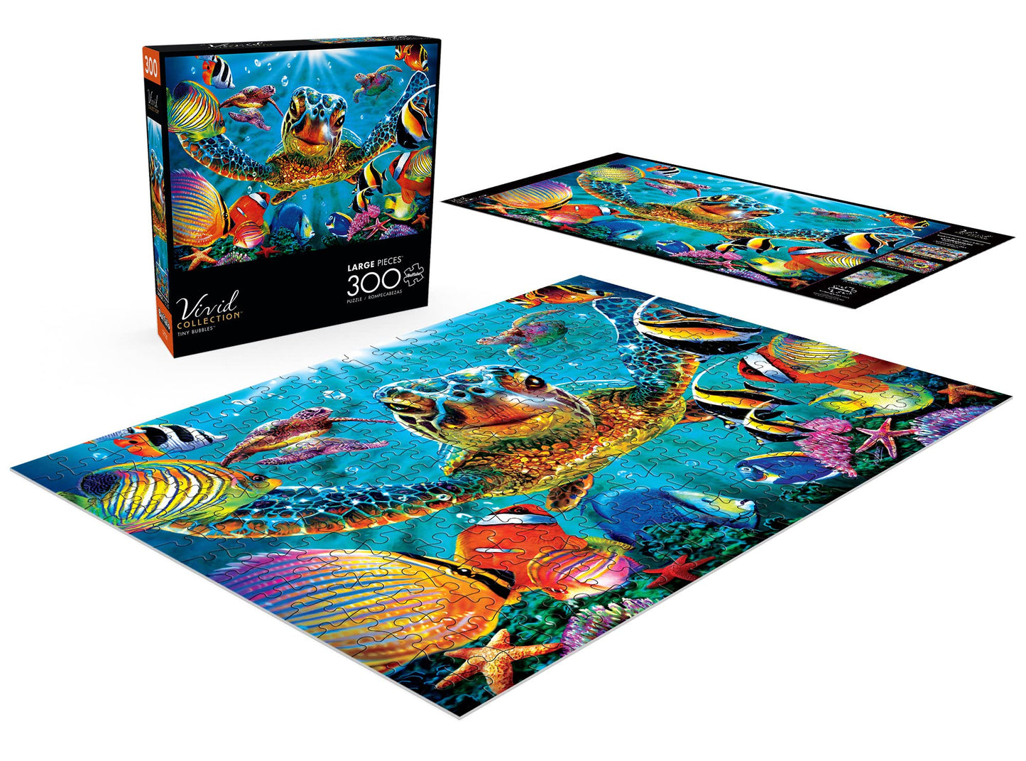 Buffalo Games - Vivid Collection - Tiny Bubbles - 300 Large Piece Jigsaw Puzzle , Blue
