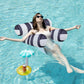 Extra Large Inflatable Pool Floats for mature-themeds - Oversized Floating Lounger Hck with Soft Fabric Cover & Mesh Bottom  Sofa-Style Water Chair for Pool  Beach & Vacation Relaxation