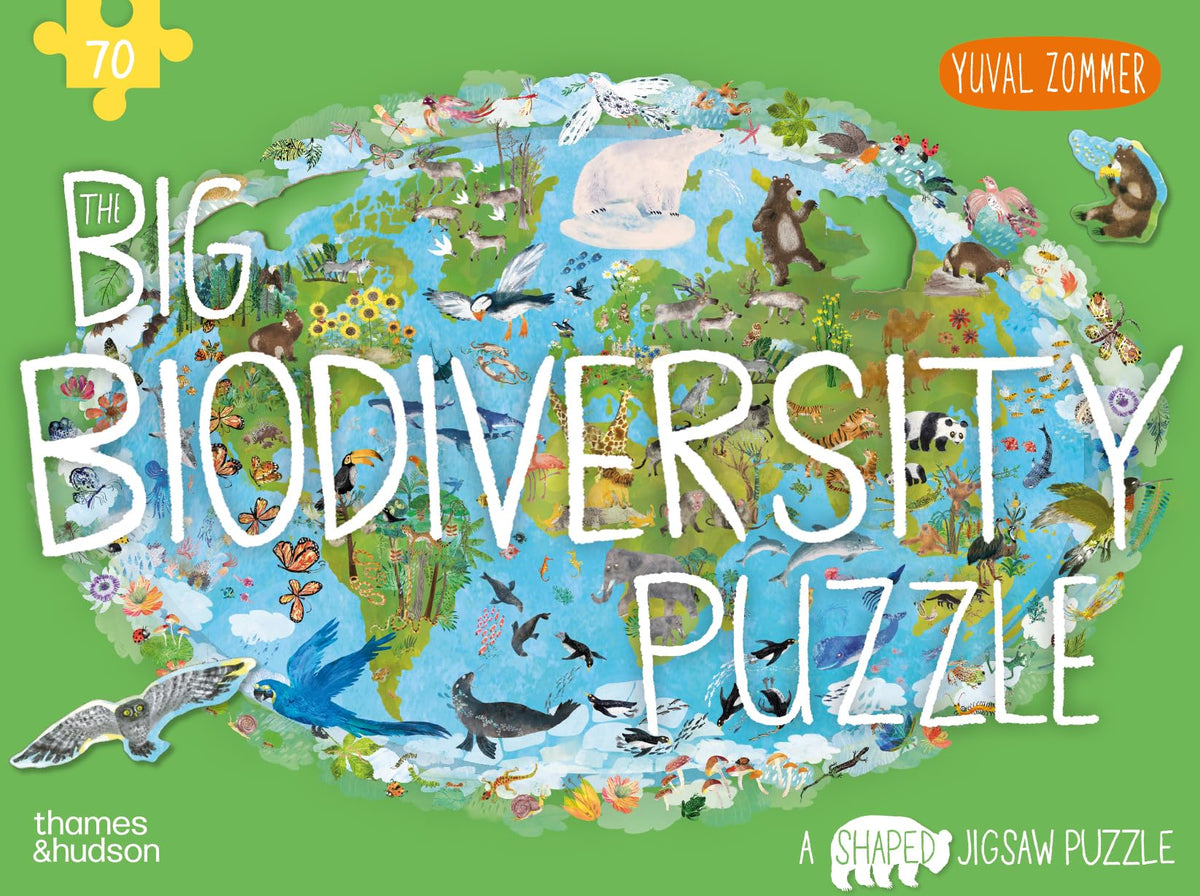The Big Biodiversity Puzzle: A Shaped Jigsaw Puzzle. 70piece, EarthShaped Puzzle