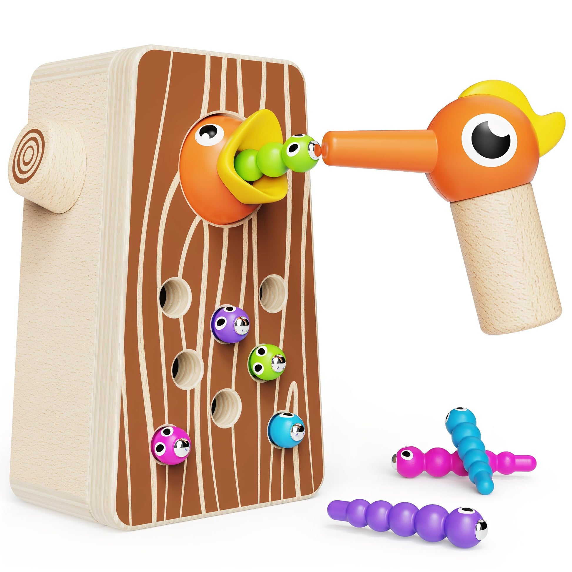 Montessori Wooden Bird Feeding Game for Boys and Girls Aged 2-4