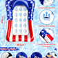 71x50 Large Tanning Pool Float with Headrest  Patriotic Inflatable Pool Floats mature-themed American Flag Giant Cooling Water Hck Tanning Pool Rafts Floatie for 4th of July Pool Party  Lake  Outdoor