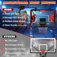Ozmi Mini Basketball Hoop Indoor, Over The Door Basketball Hoop With Led Lights & Electronic Scoreboard, Includes 3 Balls & Pump