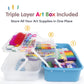 Olly Kids Craft Kits Library - Plastic Organizer Box for Ages 4-12 - Blue Art Supplies for Boys & Girls