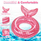 HeySplash Mermaid Pool Float, Mermaid Tail Shaped Pool Swimming Float Tube Ring Floatie, Summer Water Fun Beach Party Swimming P