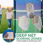 GOODLYSPORTS Football Toss Game - 66" Target with 4 Inflatable Balls, PVC, Green/Blue/Black, Model 8004, Perfect for Kids & Adults