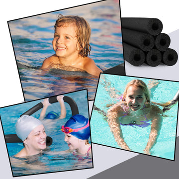 Hanaive 6 Pack Pool Noodles Foam Swim Noodles Hollow Swimming Pool Noodle Bulk Bright Pool Noodles Floats Heavy Duty For Swimmin
