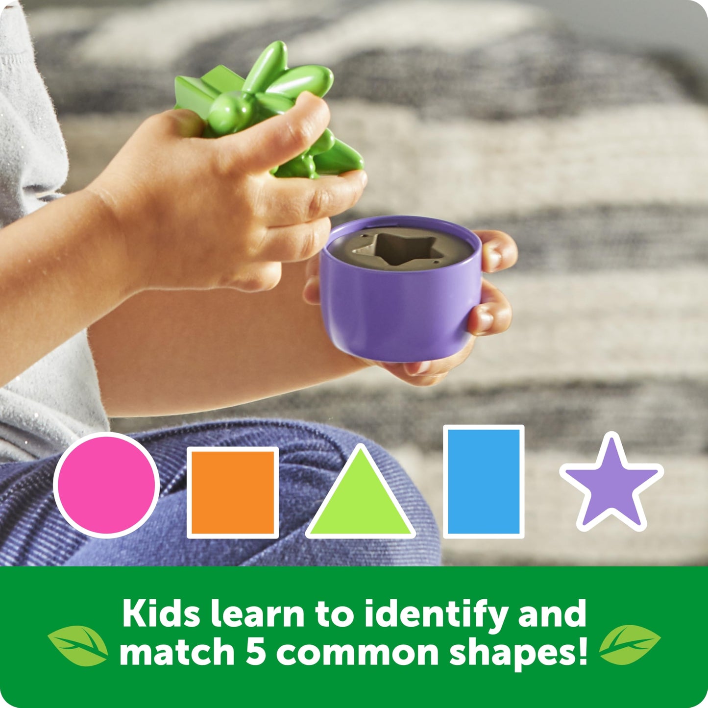 Learning Resources Shape & Color Garden - Toddler Toys, Eco Friendly Products For Kids, Easter Toys For Kids, Ages 18+ Months