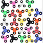 Iconikal Fidget Spinner 24-Pack Assorted Colors - Random Color Bulk Set, Model 22224