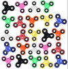 Iconikal Fidget Spinner 24-Pack Assorted Colors - Random Color Bulk Set, Model 22224
