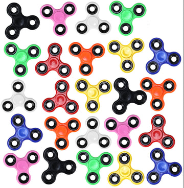 Iconikal Fidget Spinner 24-Pack Assorted Colors - Random Color Bulk Set, Model 22224