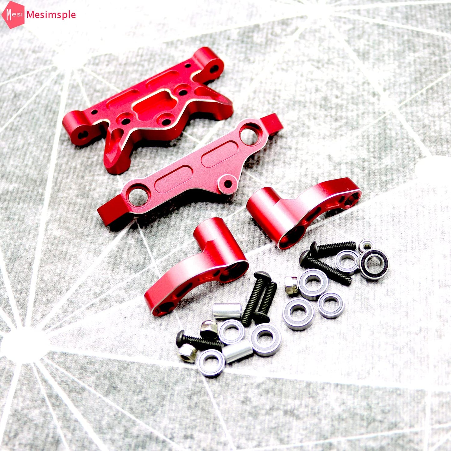 Mesimsple Alloy Steering Top Plate & Steering Bellcrank Set ARA320474 ARA340153 for Arrma 1/5 Outcast 8S BLX Servo Saver & Krato