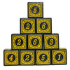 SmartDealsPro 10-Pack D6 Six Sides 16mm Dice Die for DND MTG PRG Wow Table Game Math Teaching (Yellow Letter)