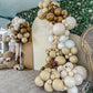 Partywoo Boho Brown Balloons, 140 Pcs Boho Brown And White Sand Balloons Different Sizes Pack Of 18 Inch 12 Inch 10 Inch 5 Inch For Balloon Garland Or Arch As Birthday Decorations, Party Decorations