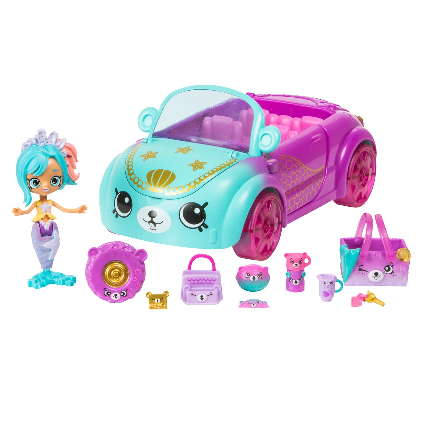 HAPPY PLACES Mermaid Convertible Toy, Small, Plastic, Multicolor, Model B07DYLC3H4