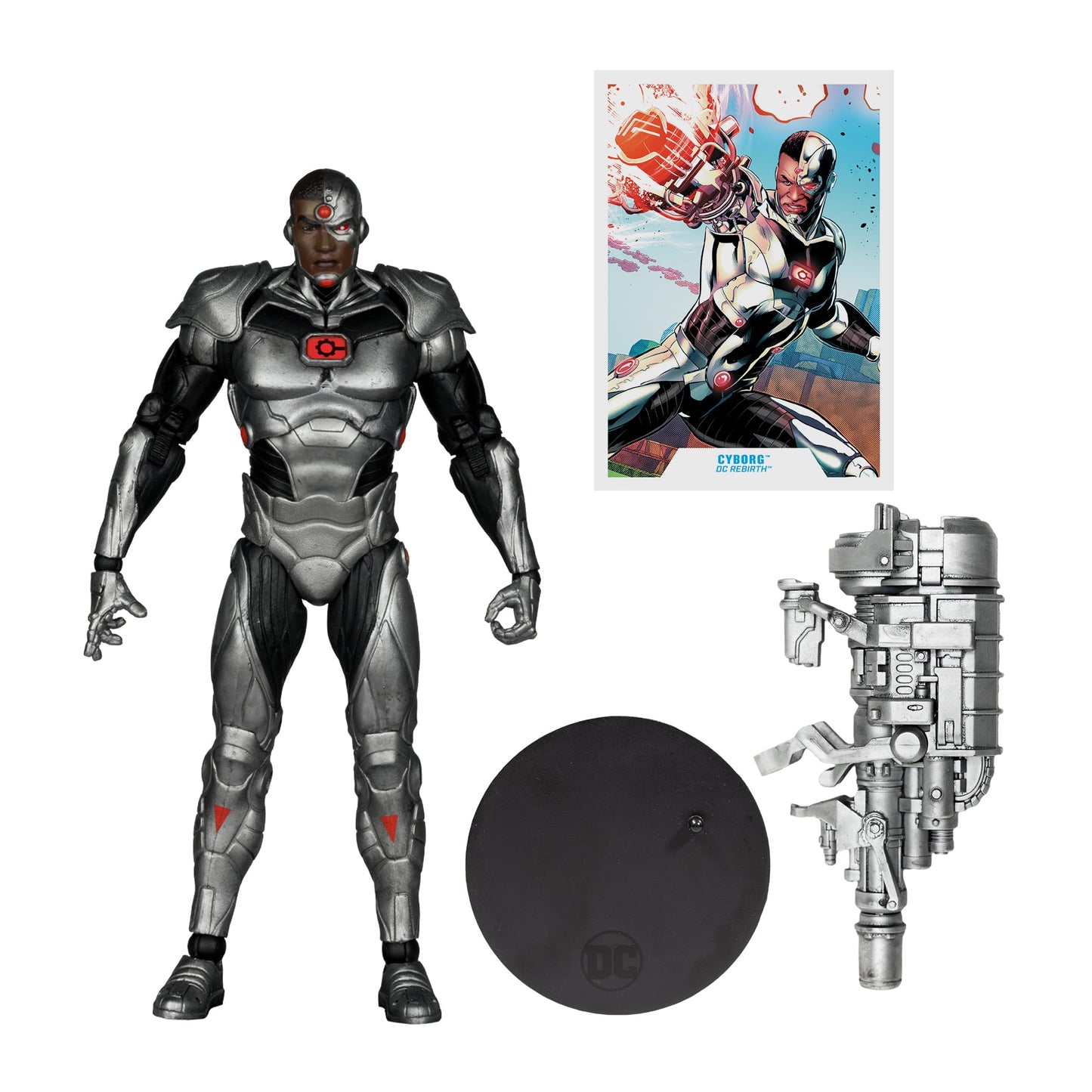 McFarlane Toys DC Multiverse Cyborg 7in Figure - Plastic, Multicolor, Model 17303