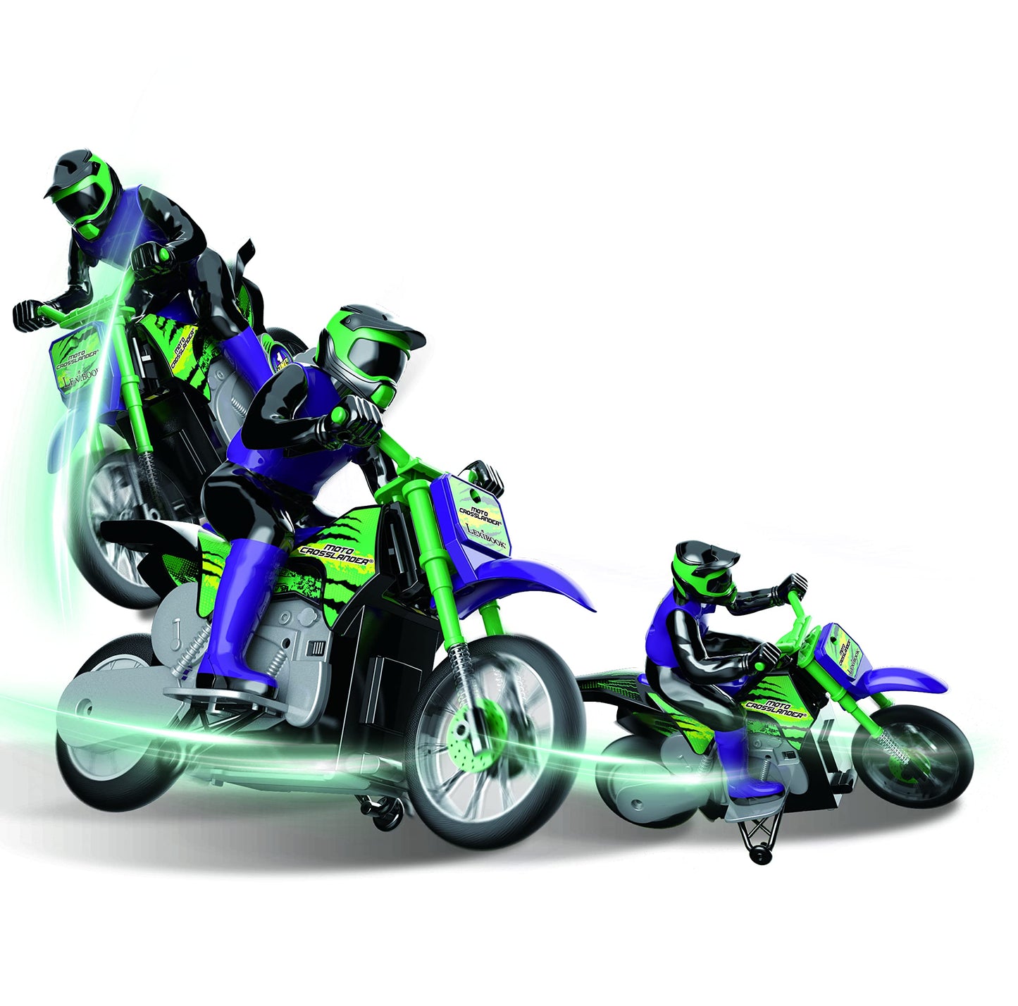 Lexibook Rc18, Crosslander Radio Road Motorcycle, Up To 12Km/H, Perfect Balance, Light Effects, Crazy Skids, Fast Acceleration, Ergonomic Remote Control, Rechargeable