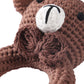 Wooden Baby Rattle Crochet Bear Baby Toys Handmade Newborn Toy Early Development Grips Stuffed Animal Organic Rattle