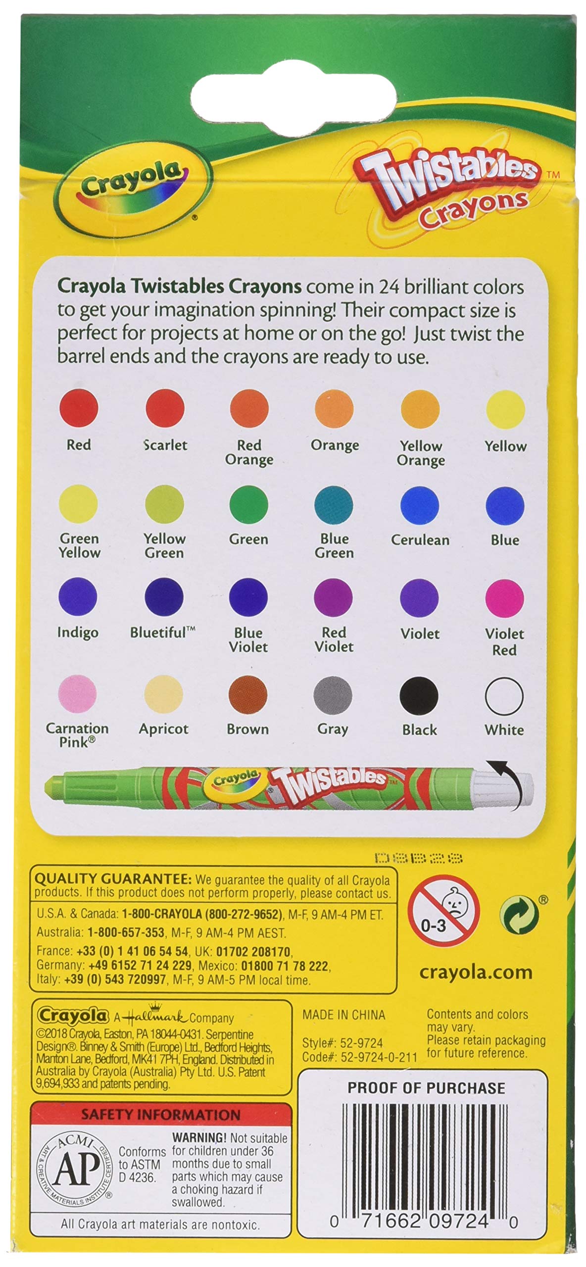 Crayola Mini Twistable Crayons (52-9724)
