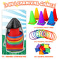 31 Pcs Christmas Carnival Games, 3 In 1 Indoor Outdoor Bean Bag Ring Toss Games For Kids Birthday Party, Plastic Soft Cones Yard Lawn Game For Family Party Kid'S Gift