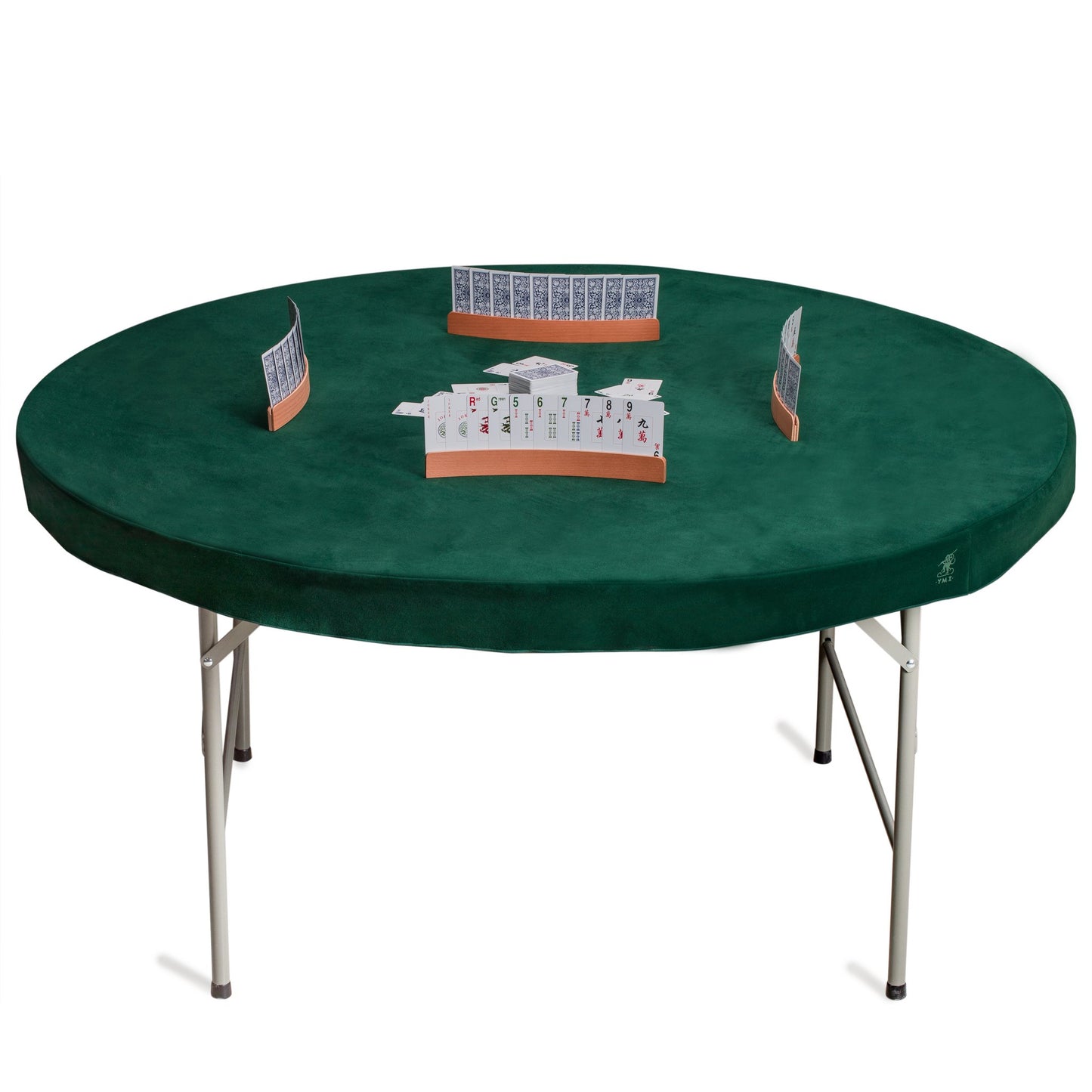 Yellow Mountain Imports Professional Grade Green Round Table Cover For Card Games, Mahjong, Board Games, Dice Games, And More -