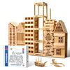 Iceko Kn 100Pcs Classic Wooden Building Blocks Set,Solid Stem Building Toys For Kids, Preschool Learning Montessori Toys For Tod