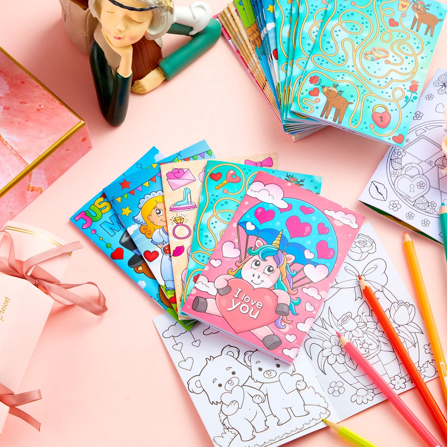 30 Count Wedding Coloring Books for Kid Boy Girl Activity Set 40 Pages Kids Valentines Day Activities Kits Wedding Day Coloring