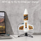 SainSmart Jr. Motorized Rocket Launcher - Air Rocket Toy, 200 ft Range, Parachute, White, 5"L x 10"H