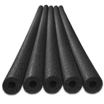 Oodles of Noodles Deluxe Foam Pool Swim Noodle - 5 Pack, Black, Durable Foam for Endless Summer Fun