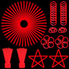 Ilhsty 100 Pcs 8'' Red Glow Sticks Glow Necklaces In The Dark Party Favors Supplies Bright Glowsticks Bulk With Accessories For