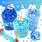 6 Packs Gradient Blue Slime Kit - Cloud Slime, Butter Slime & Clear Slime, Crunchy Slime For Kids With Various Slime Add-Ins, Non Sticky Slime Party Favors For Girls And Boys, 360Ml Kids Slime (Ocean)