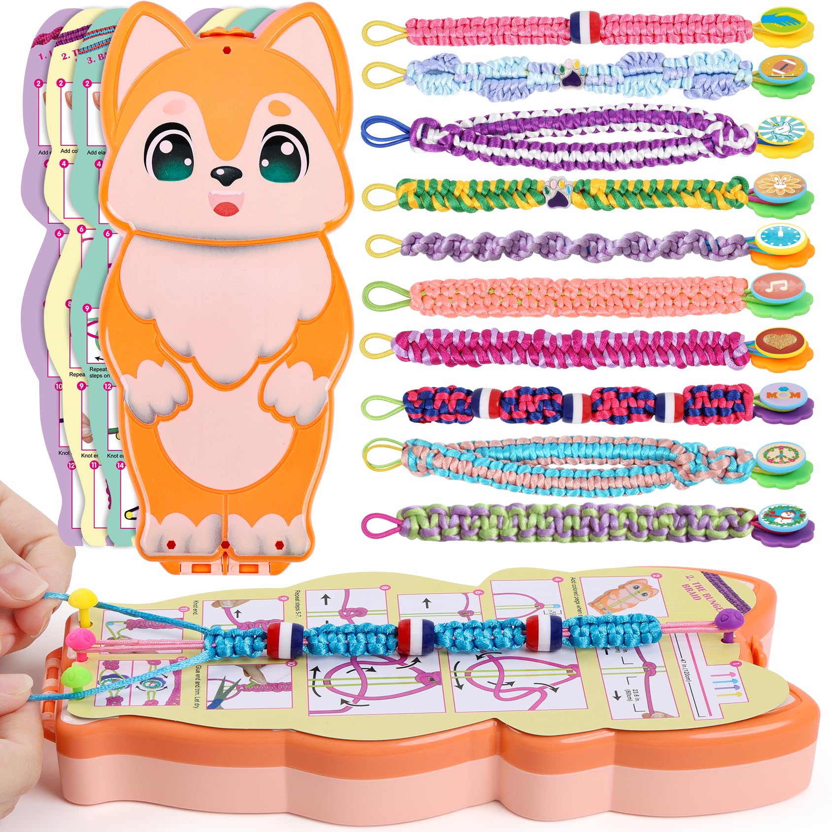 FUNiOi Bracelet Making Kit for Girls 8-10 12 Year Old - DIY Friendship Bracelets Crafts Toys for Kids Ages 6, 7+, Cool Birthday 
