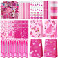 Fuyoooo 134 Pcs Hot Pink Princess Party Favors Kit for 12 People Pink Princess Party Supplies Include Gift Bags Mini Notepads Pe