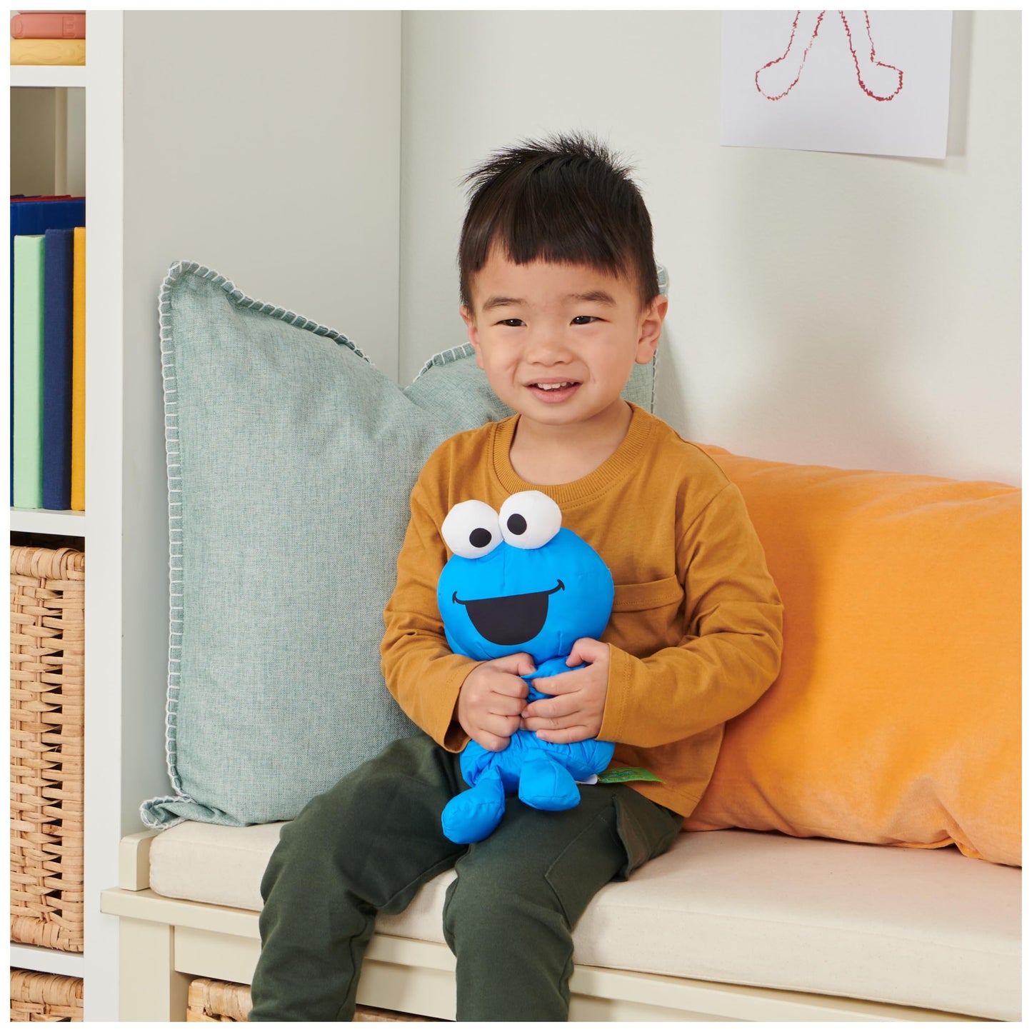 GUND Sesame Street Official Cookie Monster Muppet Plush  enhanced Nylon Plush Toy for Ages 1 & Up  Blue  7