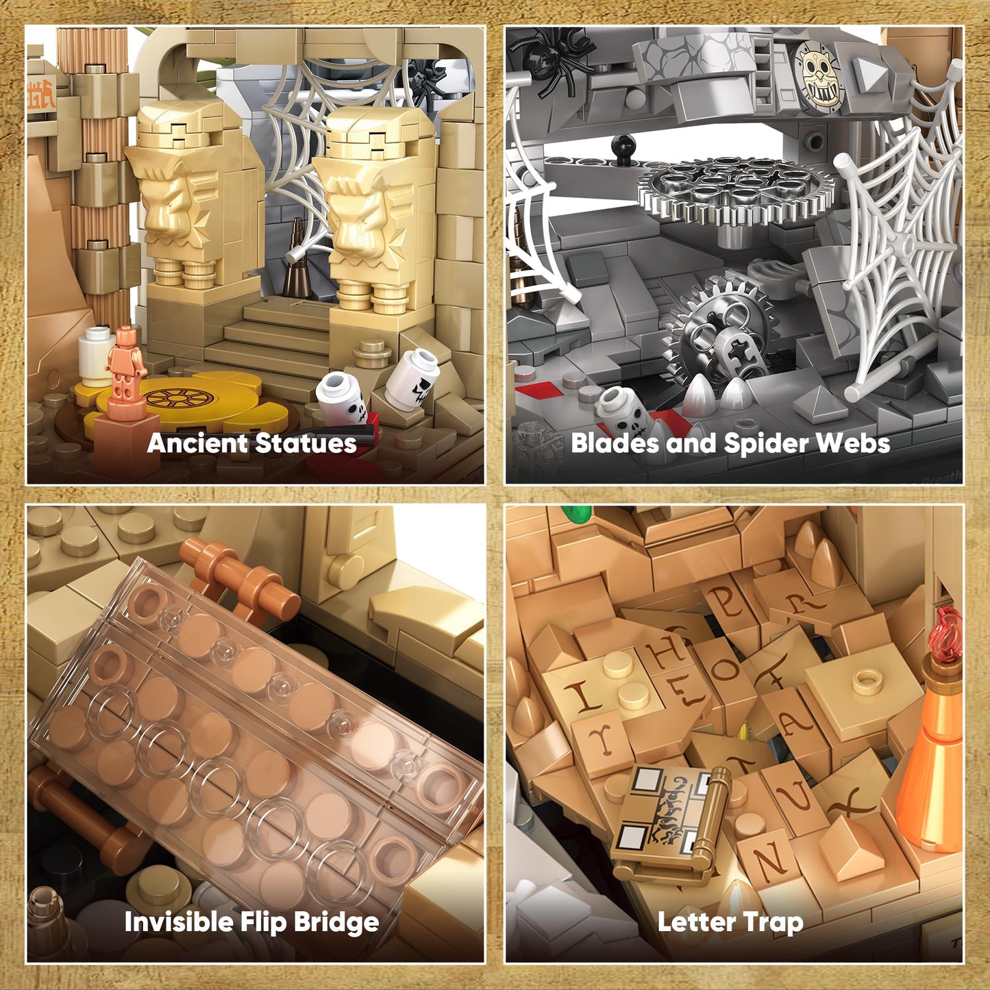 BuicraHub Temple Building Set - 5-in-1 Adult Construction Toy, 2388 Pcs, Includes Holy Grail Scene, Ideal Birthday Gift for Kids 8-12 Years Old