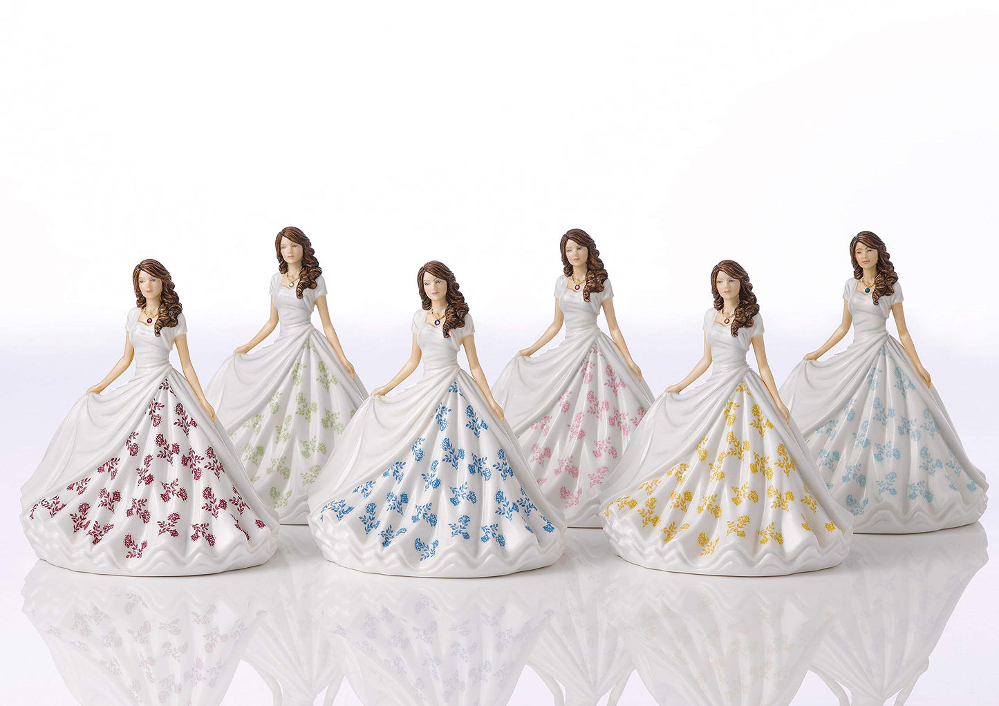 Royal Doulton Birthstone Petites Figurine December Turquoise 7" Fine Bone China Blue HN 5908