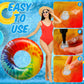 Simgoing 2 Pcs Jumbo Inflatable Pool Floats Rings  Tie Dye Tube Float 47.24 Inch Large Colorful mature-themed Floaties Rainbow Swimming Ring Water Floaty Toy for mature-themed Summer Pool Beach Party Supplies
