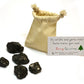 hBARSCI Santa's Scientific Christmas Coal – Premium Cotton Bag with 5 Genuine American Coal Lumps (Medium Marble Size) – Model XMASCOAL5SM
