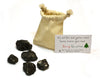hBARSCI Santa's Scientific Christmas Coal – Premium Cotton Bag with 5 Genuine American Coal Lumps (Medium Marble Size) – Model XMASCOAL5SM