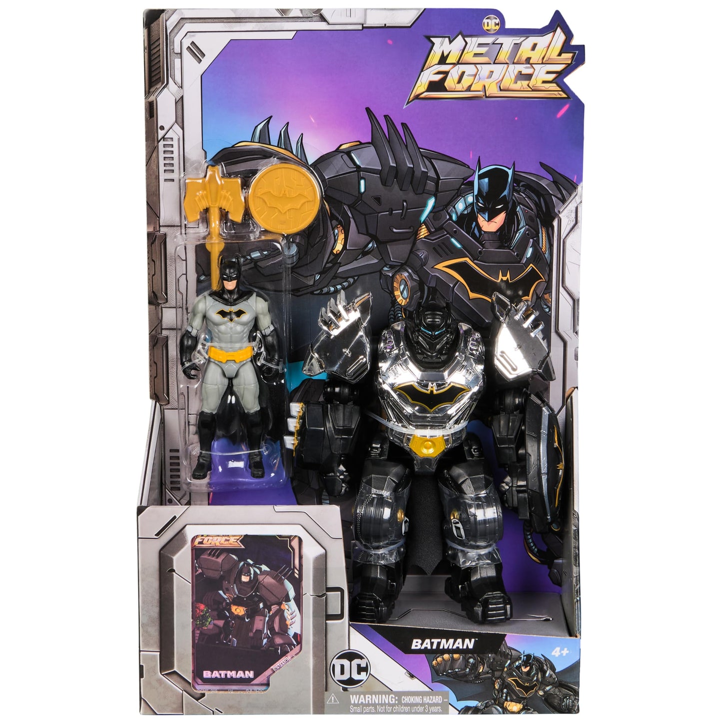 Spin Master DC Comics Batman Action Figure 6-Inch with Mini Figure, Blaster & Armor Suit, Multicolor, Model 6071723