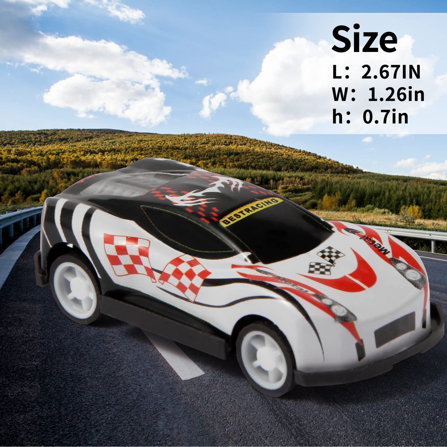 Benzem 28 Pack Pull Back Cars For Kids, Mini Vehicles Toy Bulk Party Favor Race Cars Toys, Goodie Bag Stuffers, Pinata Fillers F