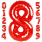 Number 8 Balloon 40 Inch Red Party Decorations, Large Mylar Foil Helium Balloon Birthday For8 18 28 80 1989 Decorations Party Su