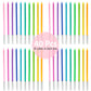 Apluselection 40-Count Rainbow Birthday Candles, Tall Thin Birthday Cake Candles Set, Rainbow Cupcake/Cake Decorations