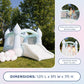 Bounceland Bouncy Castle Daydreamer Mist Bounce House, Pastel Bouncer With Slide, 12 Ft L X 9 Ft W X 7 Ft H, Ul Blower Included,