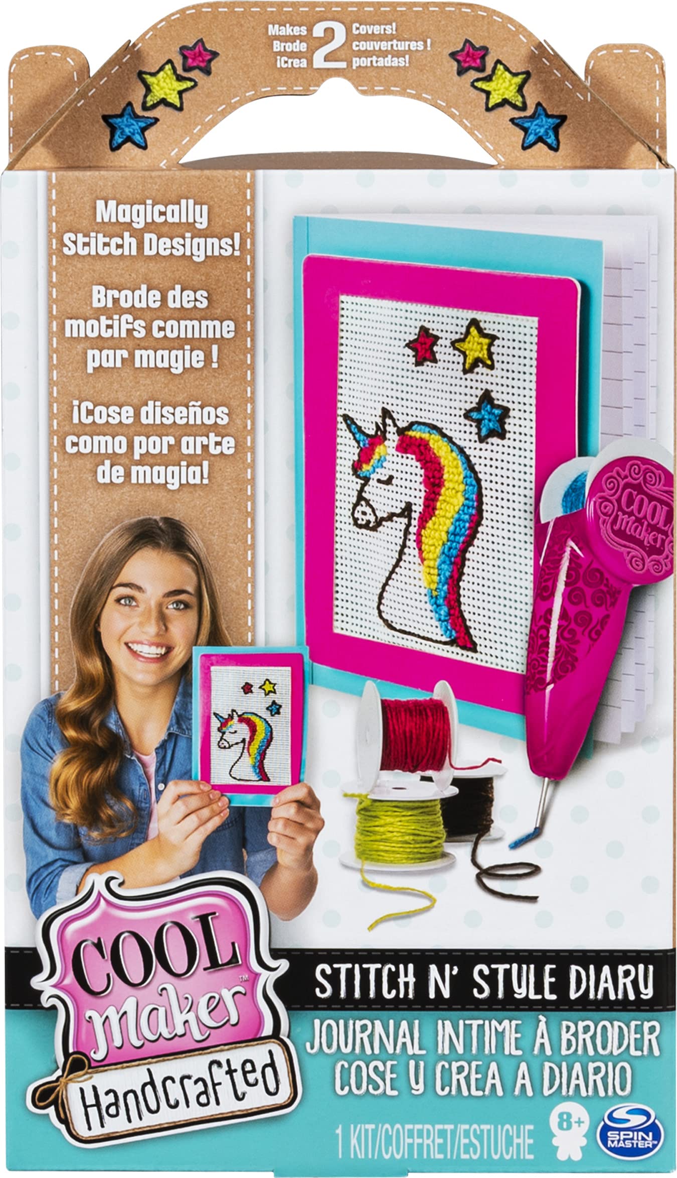 Cool Maker, Handcrafted Stitch N Style Diary Activity Kit, Makes 2 Covers, for Ages 8 and Up