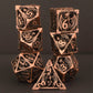 KERWELLSI Hollow DND Dice Set D&D with Gifts Box, 7pcs Polyhedral Metal D and D Dice for Role Playing Game, Dungeon Dragon Dice