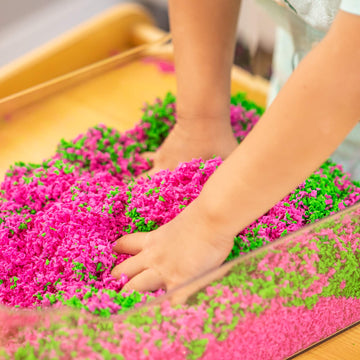 Educational Insights Playfoam Pluffle For Sensory Bins 4-Pack - Green, Pink, Yellow & Purple Sensory Bin Filler For Sensory Table, Great For Sensory Play